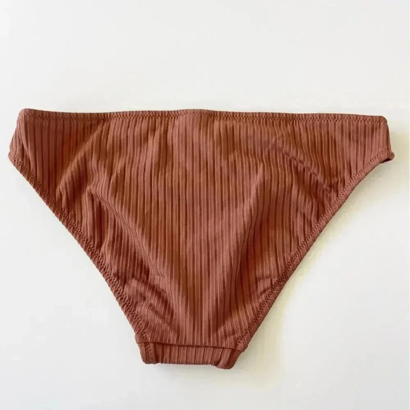 J.Crew Wide Rib hipster full coverage bikini bottom Appalachian Brown Small NWT - Picture 6 of 6